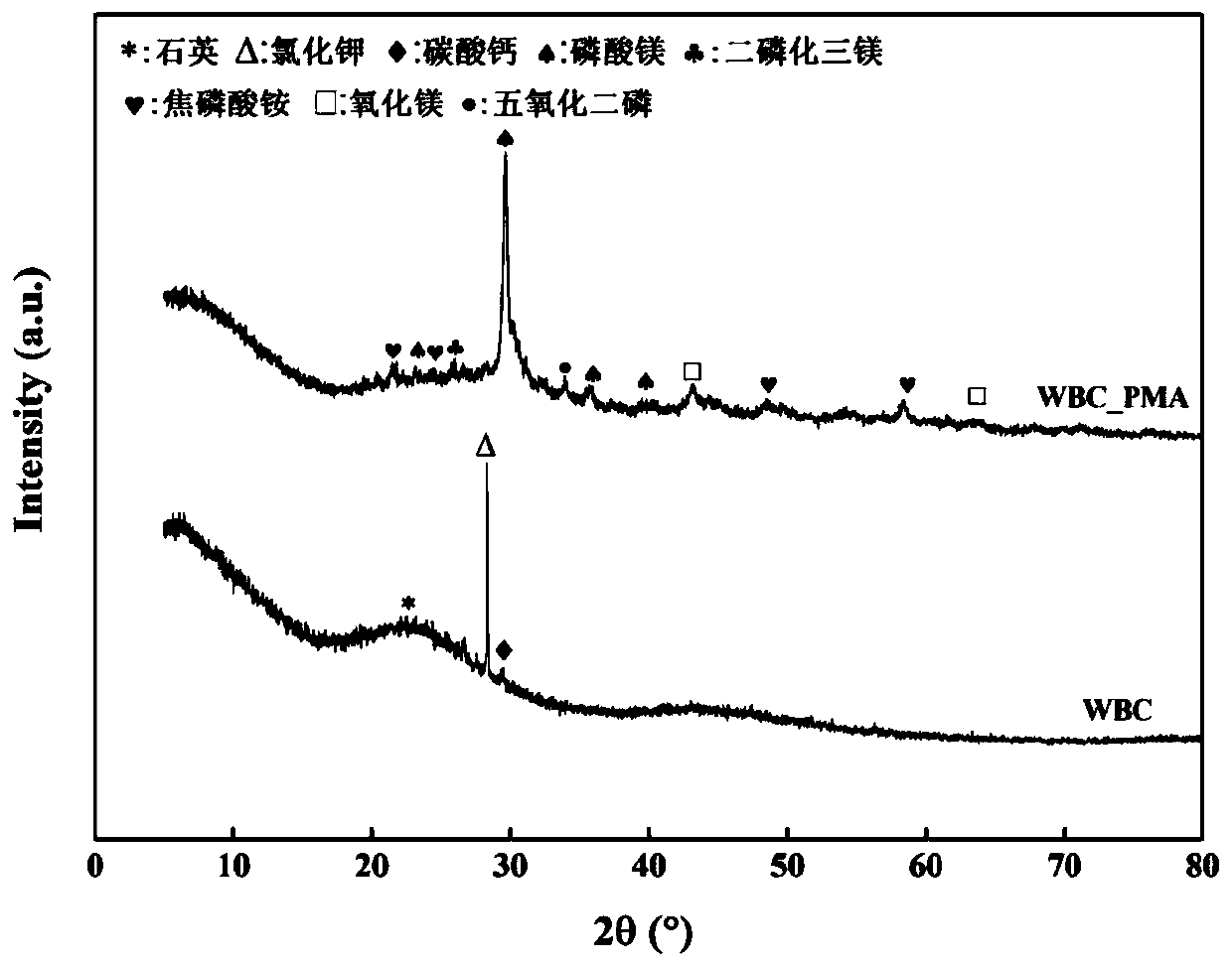 Supported biochar functional material for adsorbing heavy metal ions, preparation and applications thereof