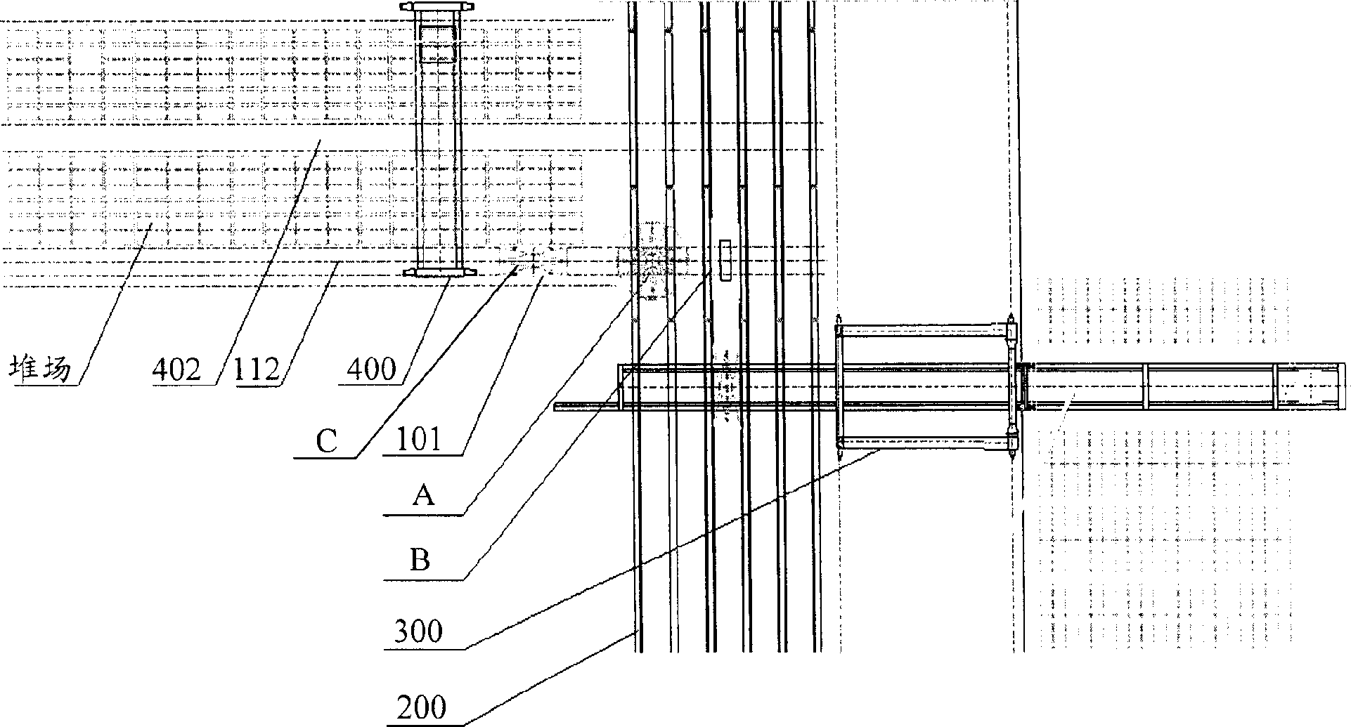 Scheme for laying container terminal and assemble and unassembled flow
