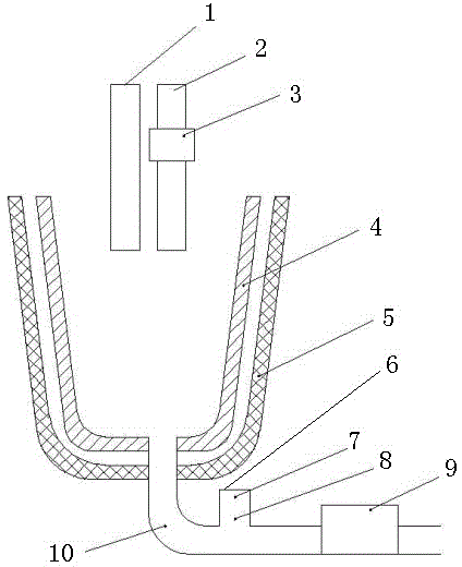 Residual detection device for washing machine abstergent and detection method thereof