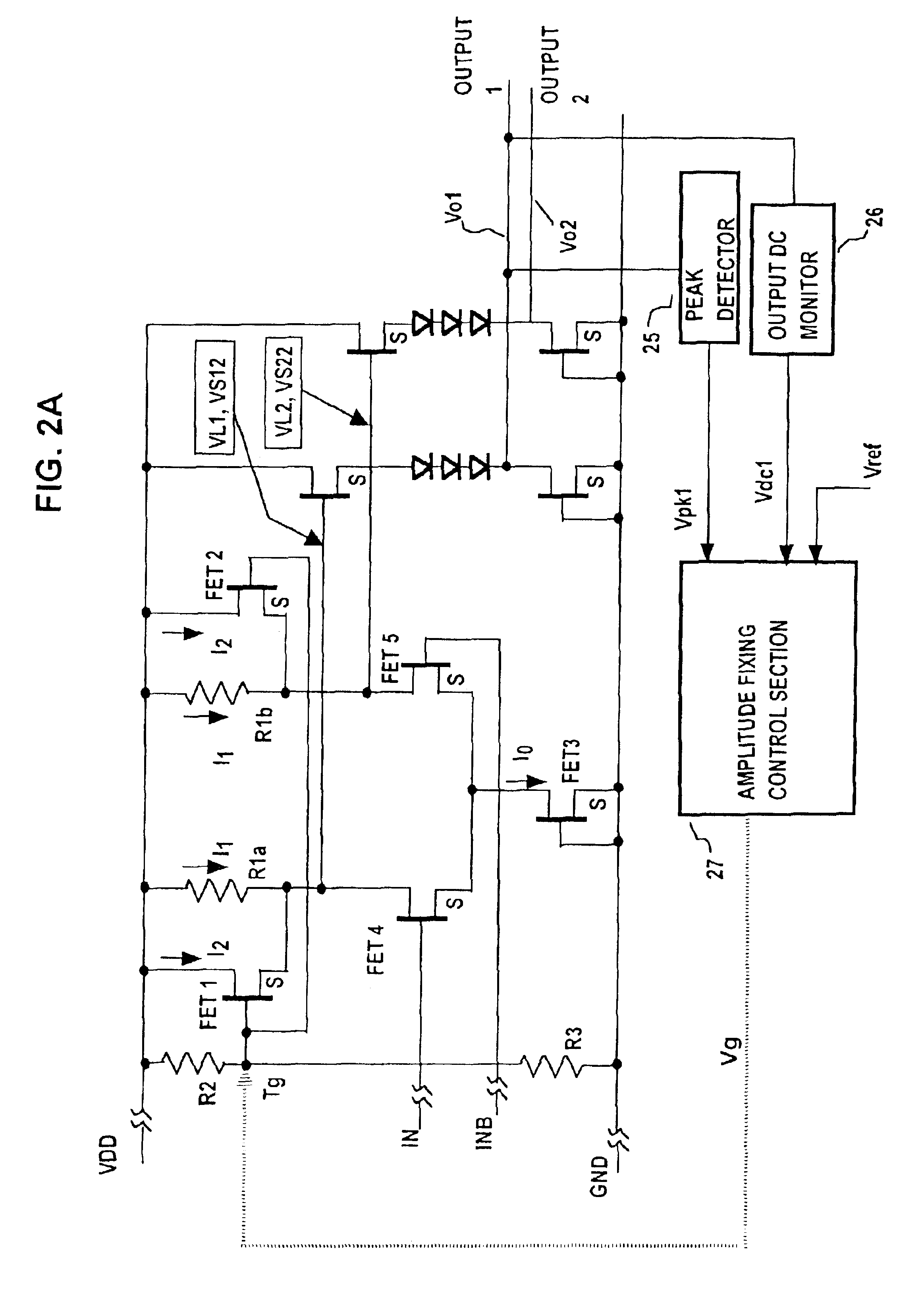 AGC circuit providing control of output signal amplitude and of output signal DC level