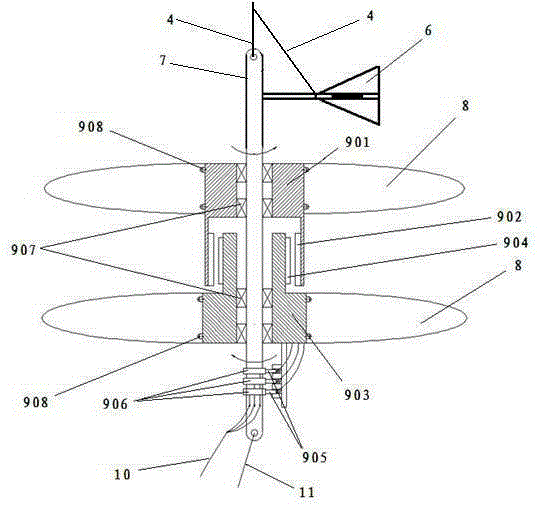 Aerial wind power generation device