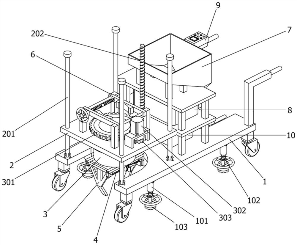 Hole digging and ridging device for garden nursery stock transplanting