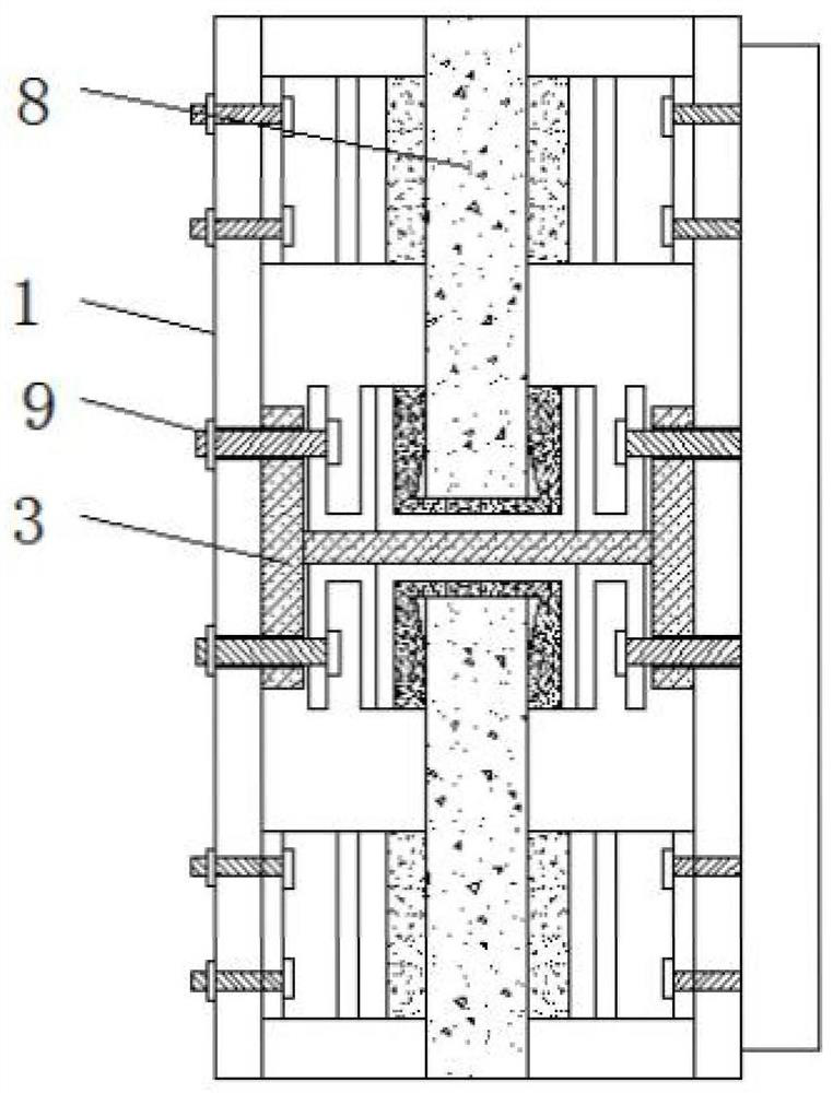 A curtain wall structure integrating h-shaped columns and beams