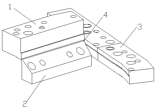Novel blanking die waste cut-off tool structure