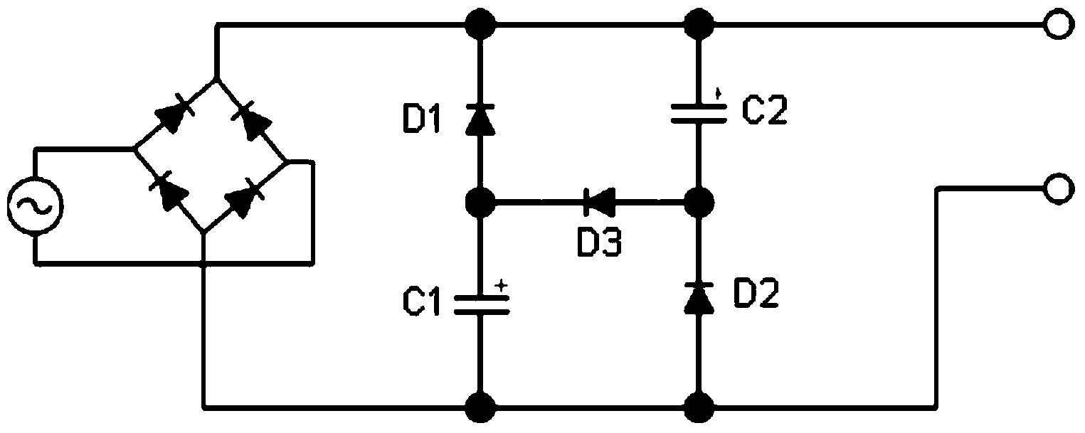 Active valley-filled alternating-current and direct-current converter for improving power factor efficiency