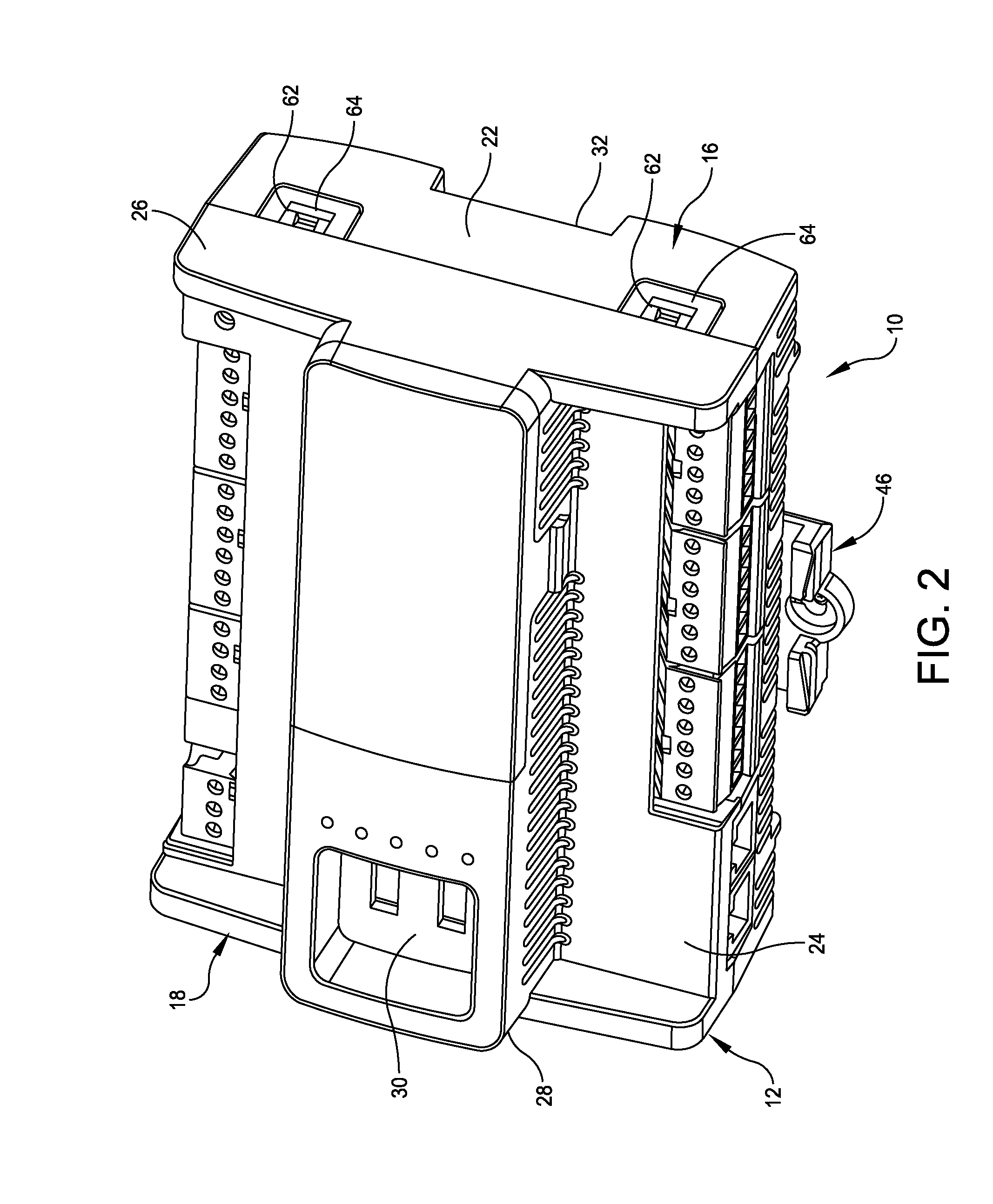 Din rail mounted enclosure assembly and method of use