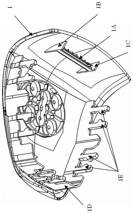 Airbag Trim Cover Flipping Device Installed on Car Steering Wheel