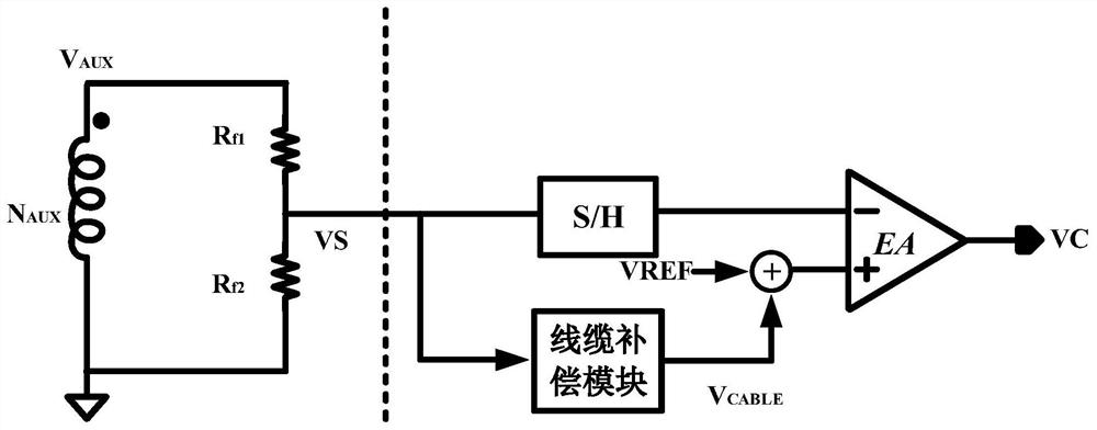 Voltage compensation circuit of self-adaptive load cable
