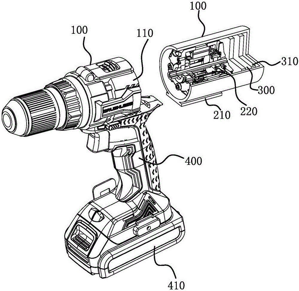 Control method of controllable detachable power equipment based on brushless motor