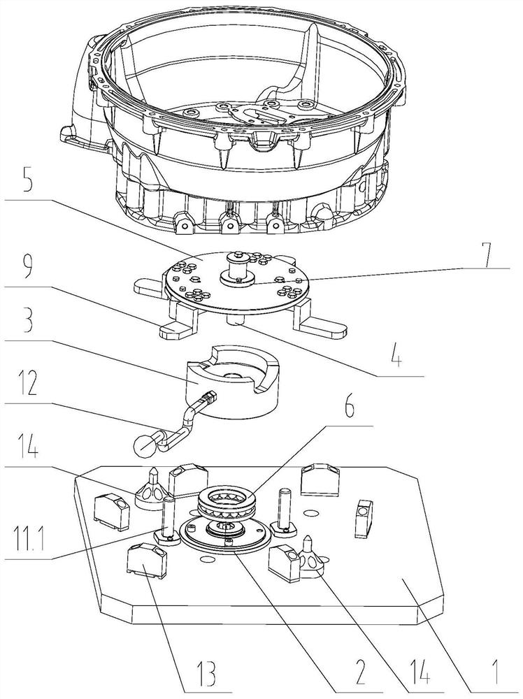 Lifting device for parts disengaging from positioning pins