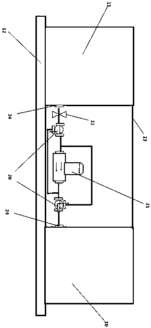Water resistance test bench for mobile circulating water locomotive and its application method