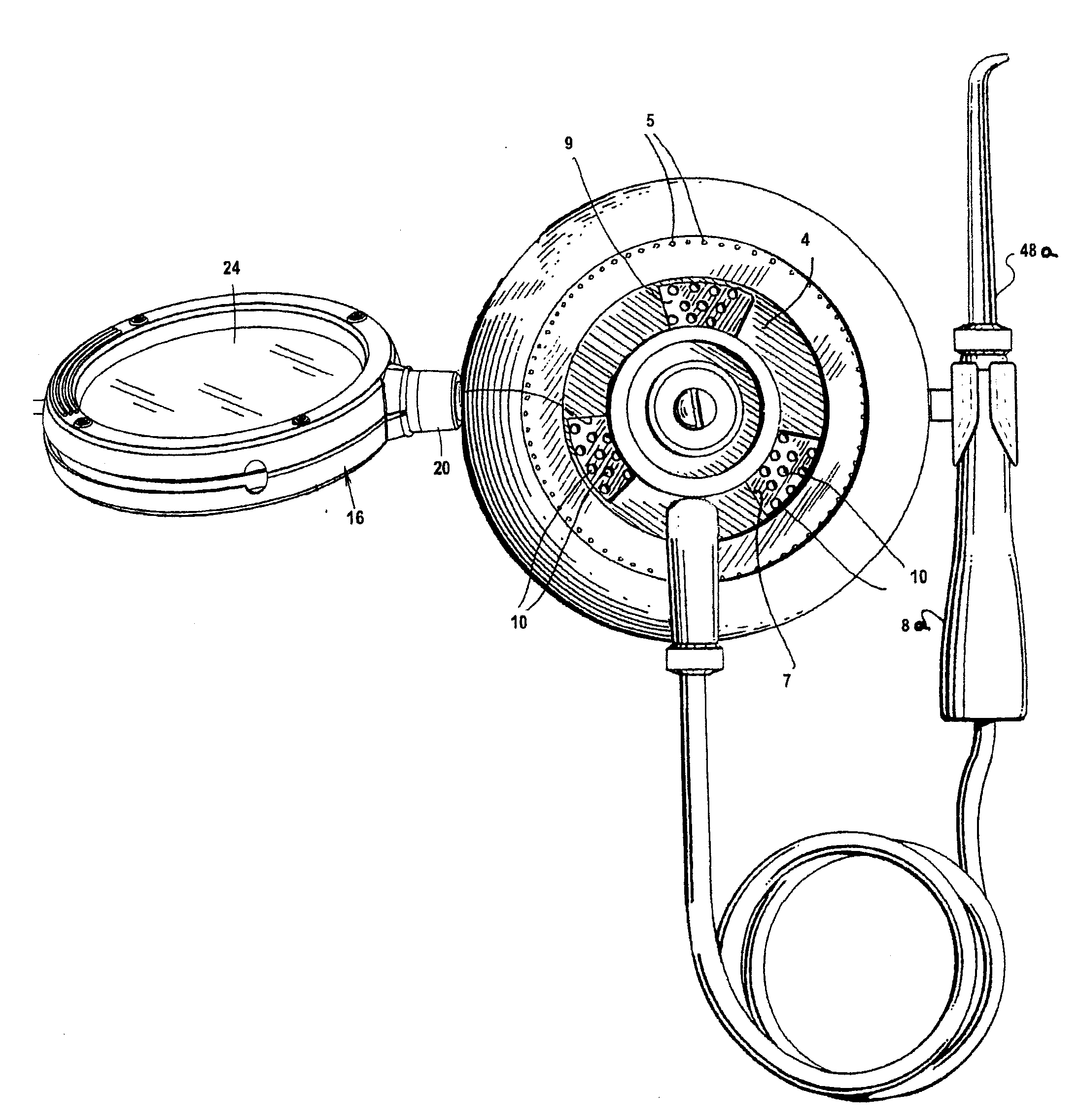 High Efficiency Water Pick Cleaning Apparatus and Showerhead