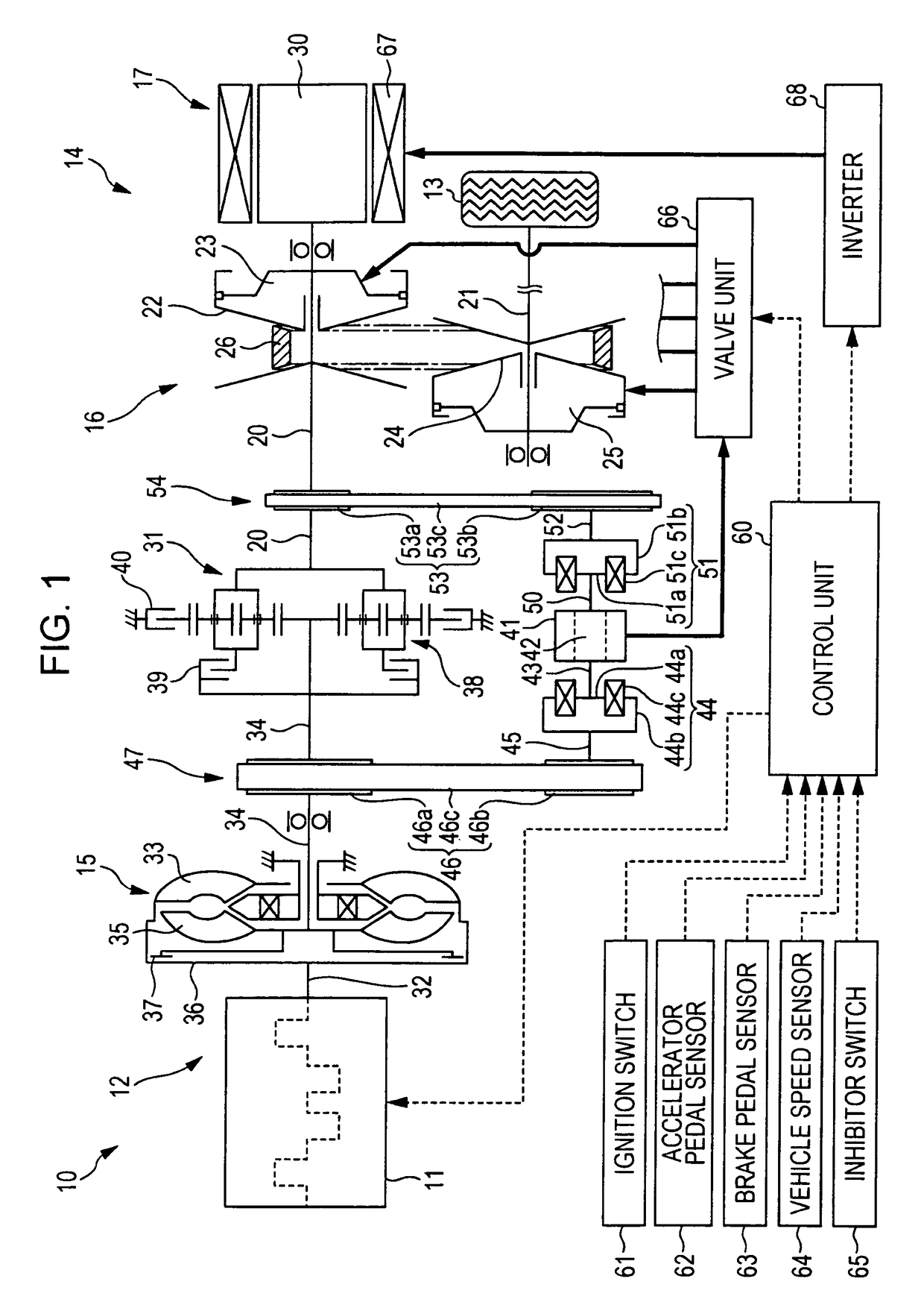 Drive apparatus for a vehicle