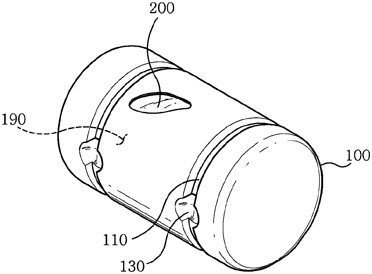 Buoy having tube part and method for manufacturing same