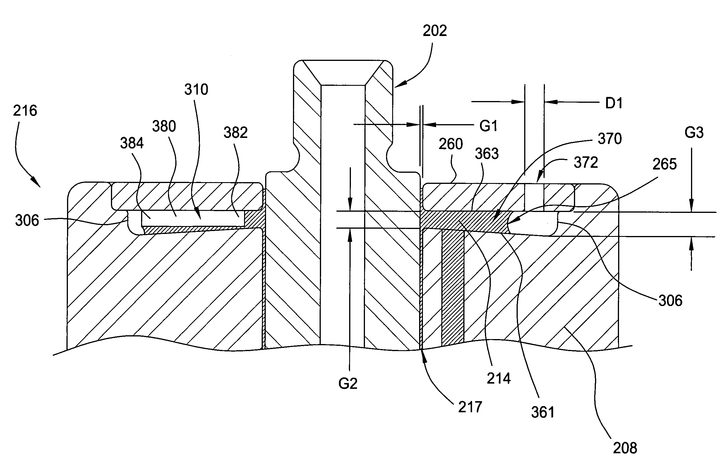Capillary seal with flow restrictors