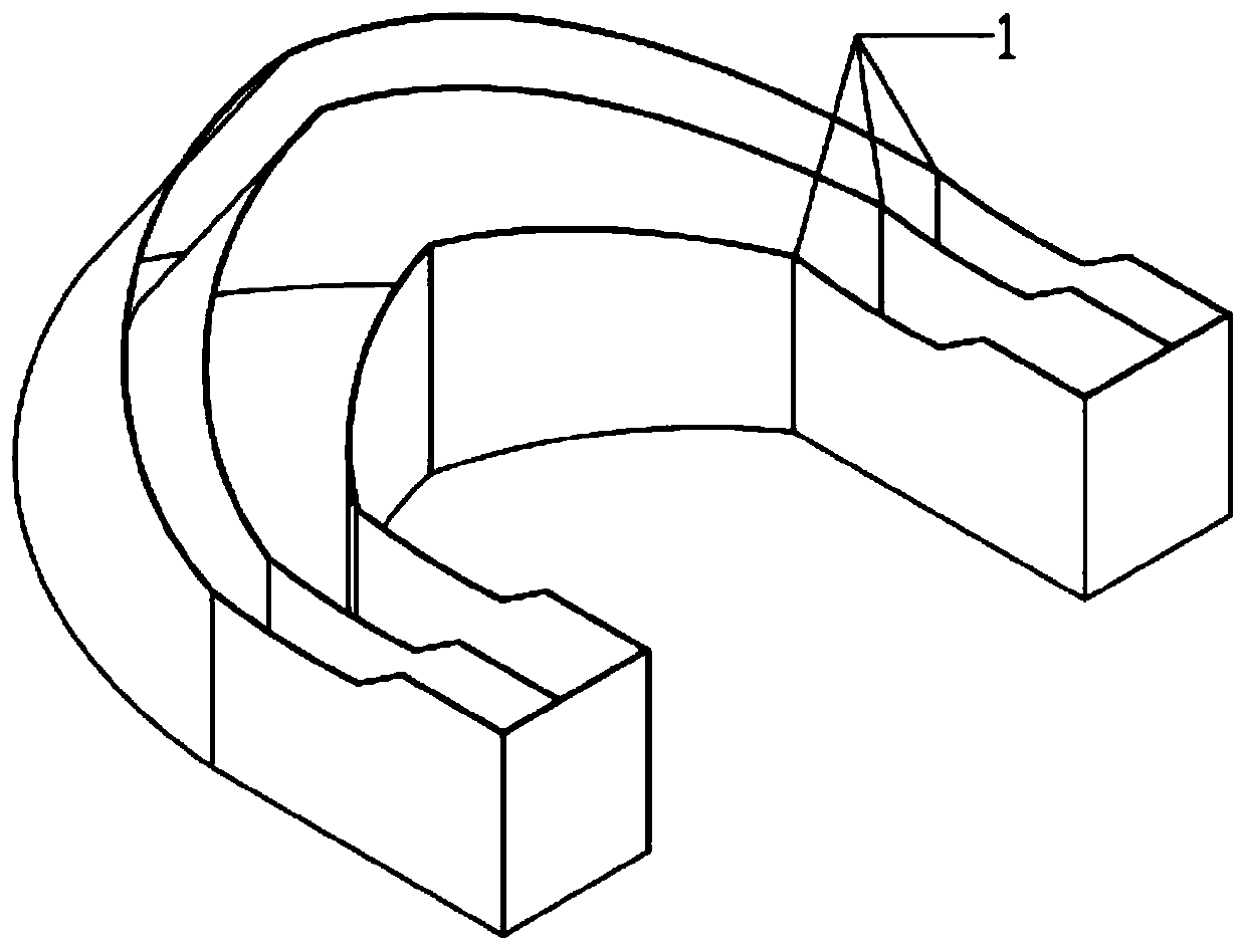 Toll station safety island flexible anti-collision structure based on honeycomb composite material