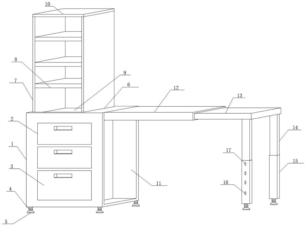 Foldable steel furniture office cabinet