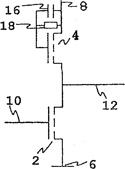 Logic gate with a potential-free gate electrode for organic integrated circuits