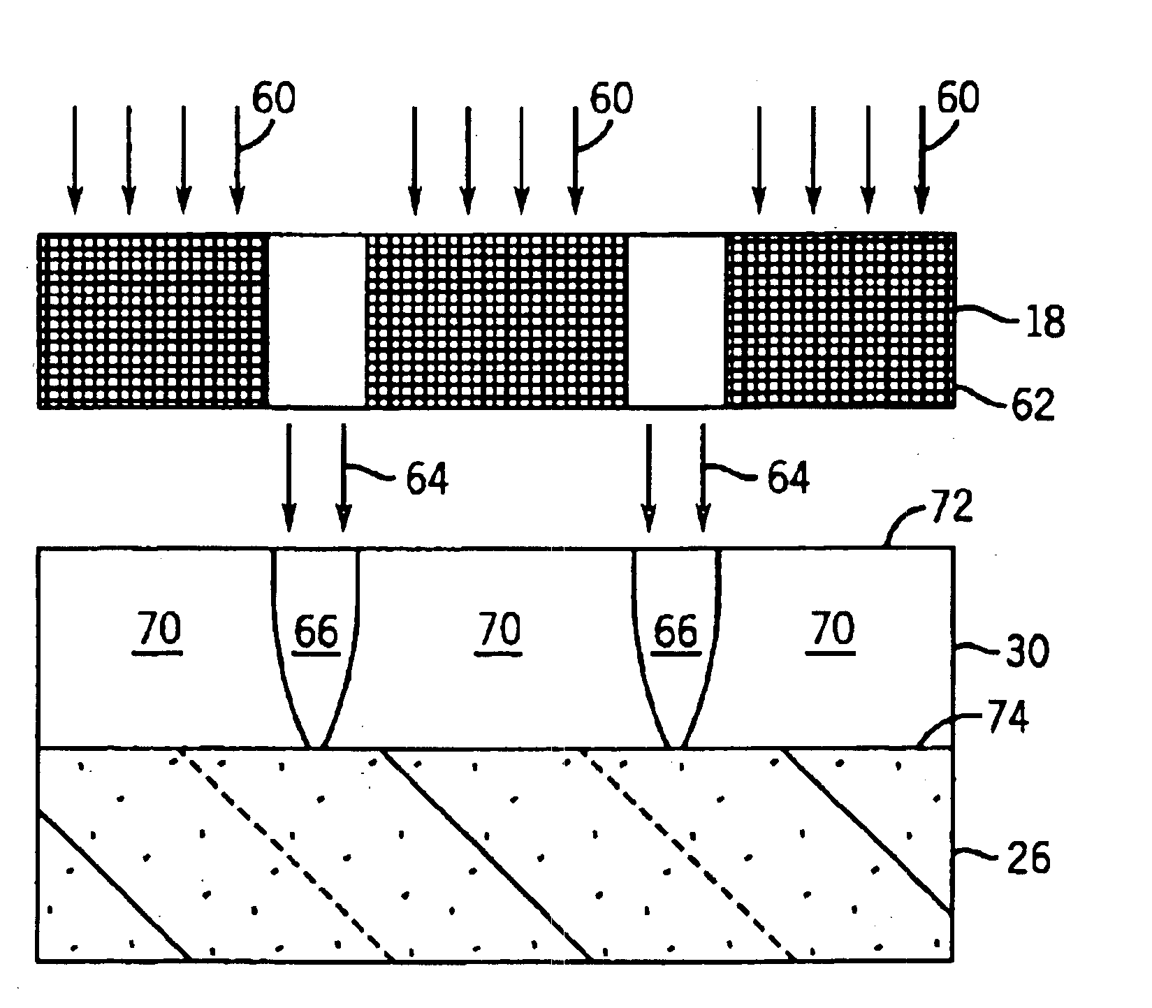 Materials and methods for sublithographic patterning of gate structures in integrated circuit devices