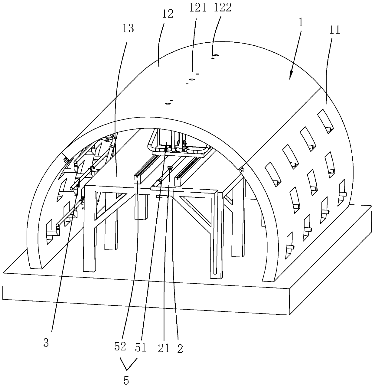 Lining trolley and tunnel secondary lining construction method using lining trolley