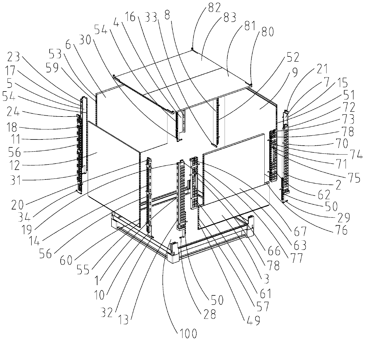 Folding circulation box