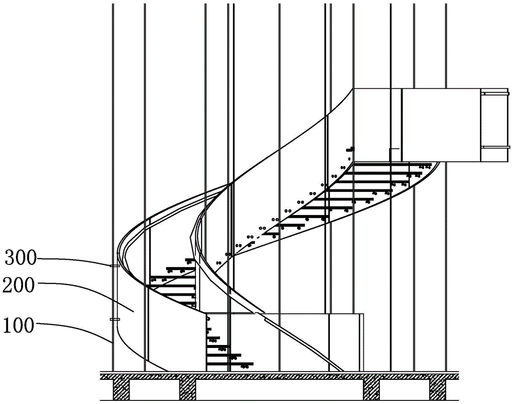 Sling steel structure stairs
