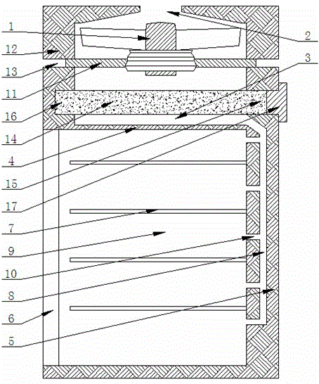 Air purification type reagent cabinet capable of uniformly distributing air