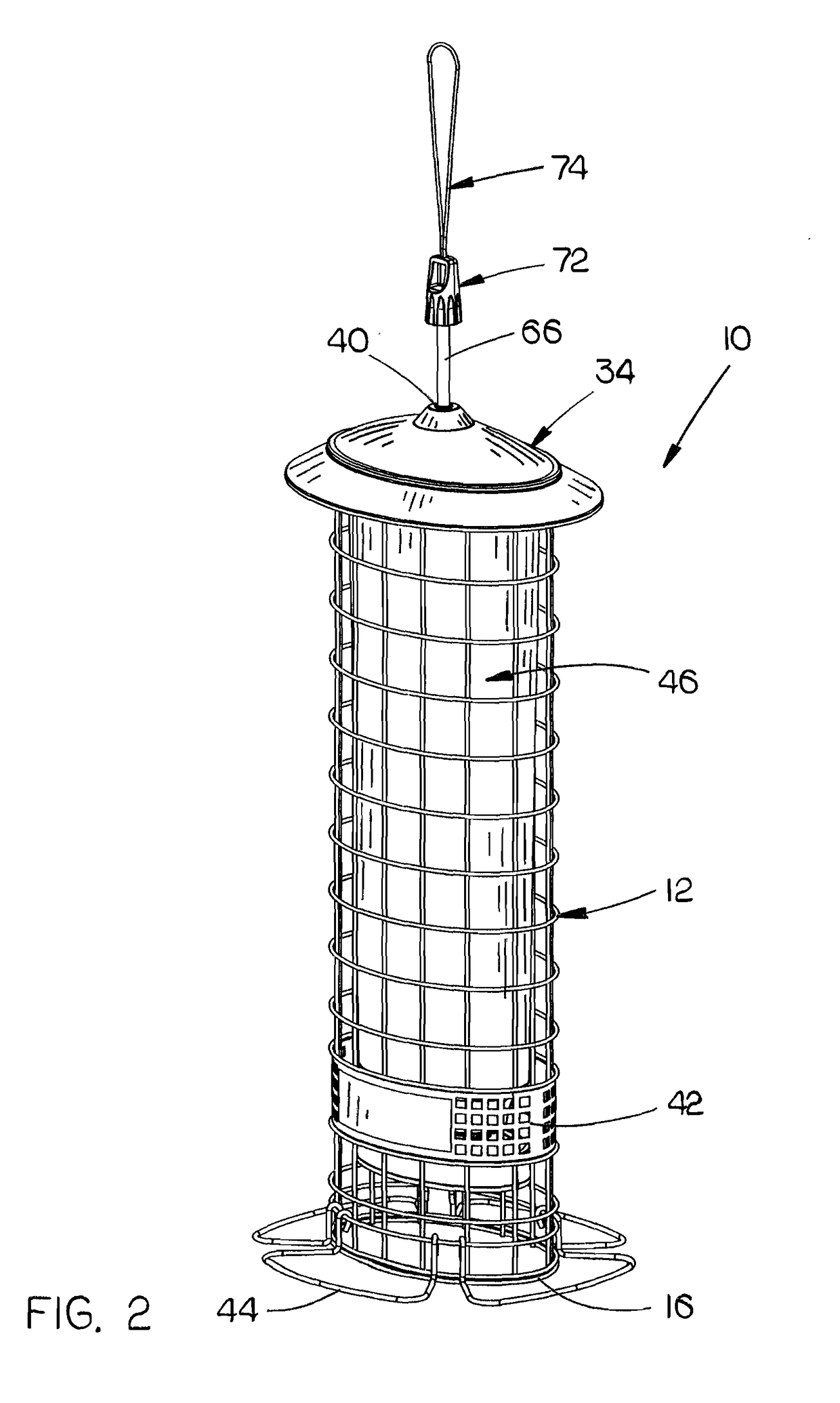 Bird feeder with a one-piece feed container