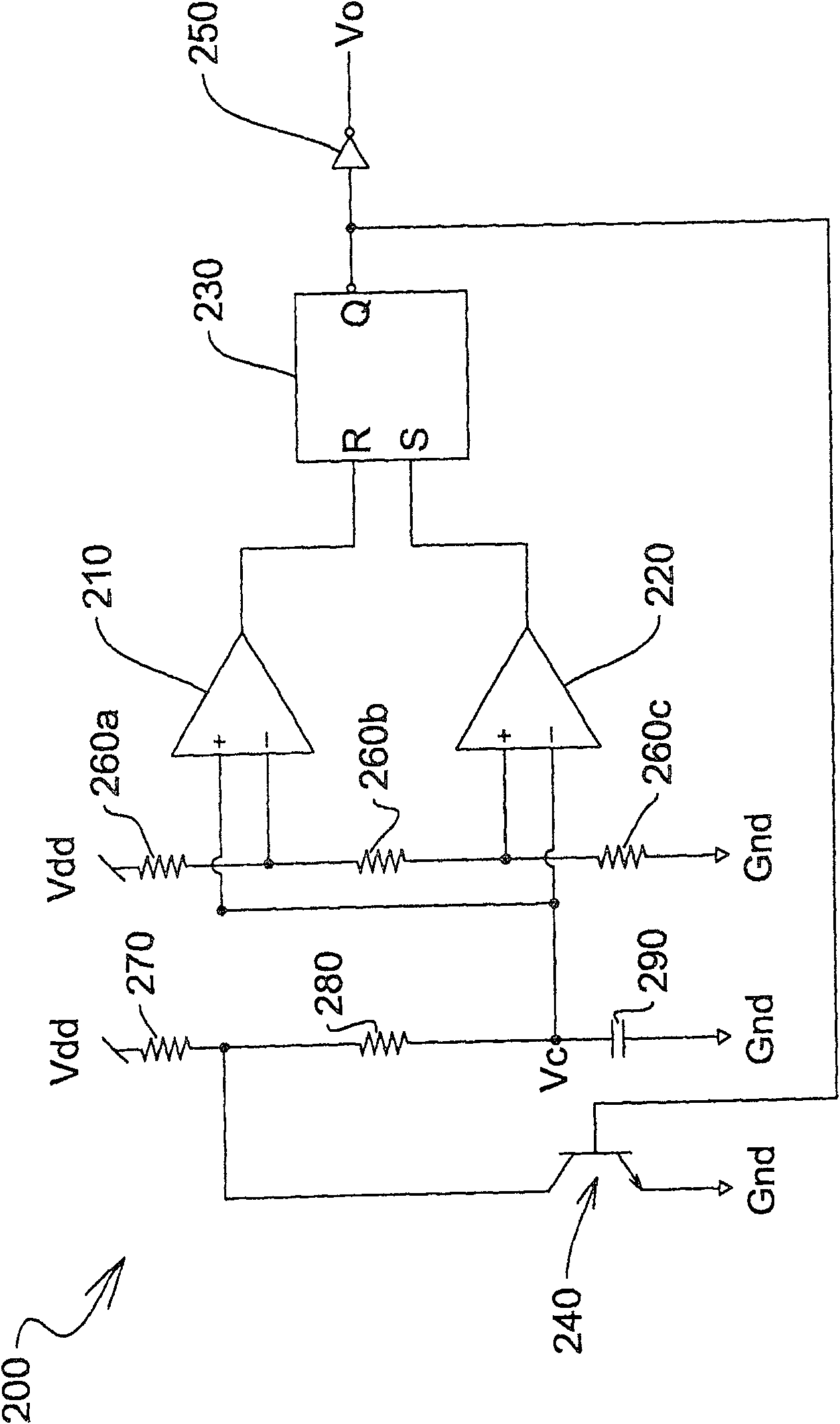 Stable oscillator without influence of temperature variation and power supply voltage variation