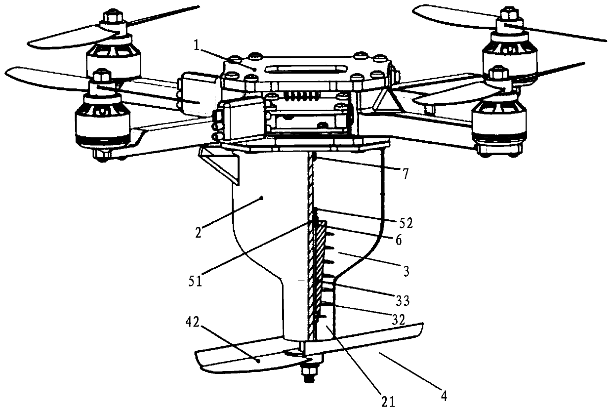Particle dispersing device based on unmanned aerial vehicle
