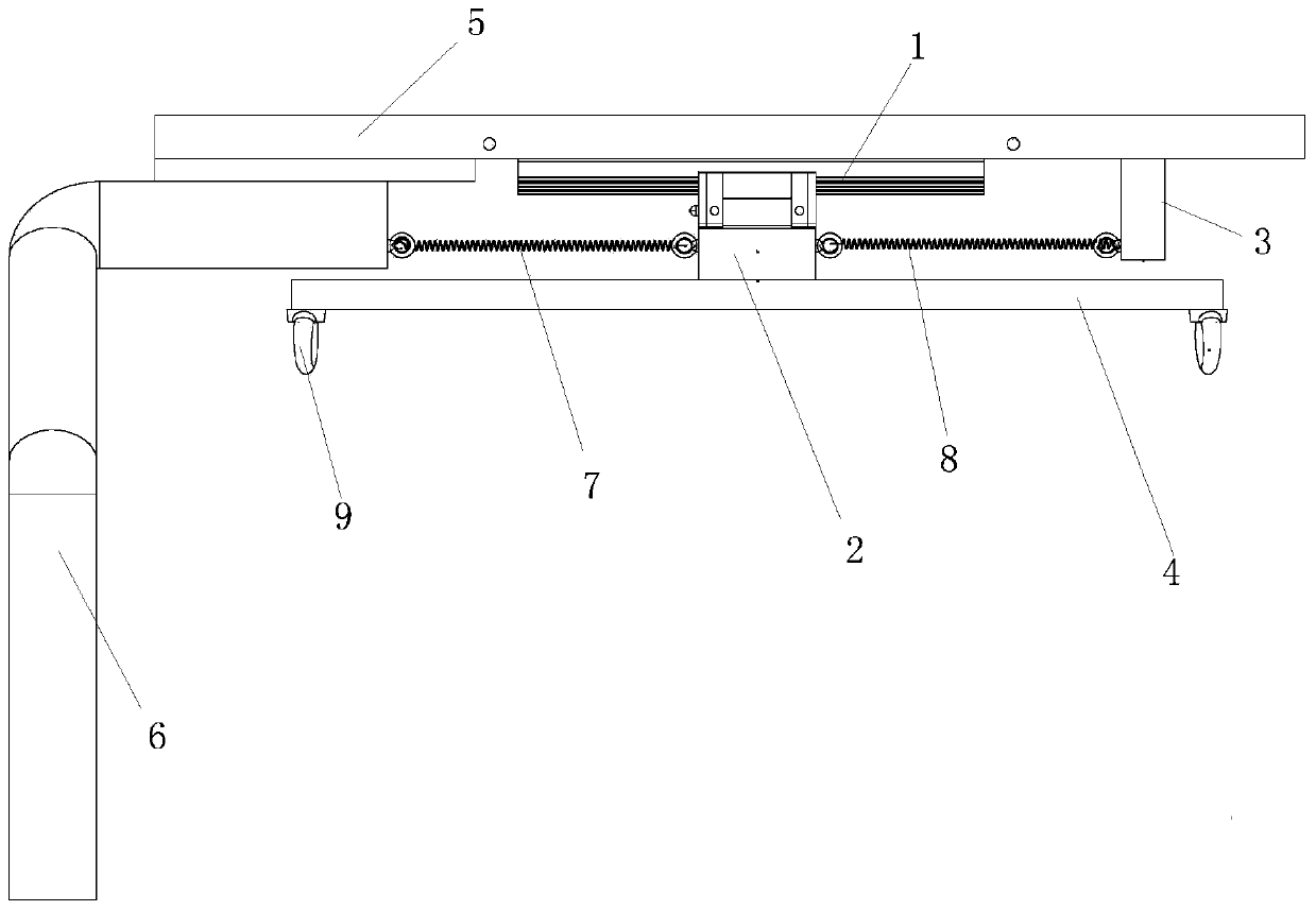 Guide rail and sliding block mechanism for cantilever beam