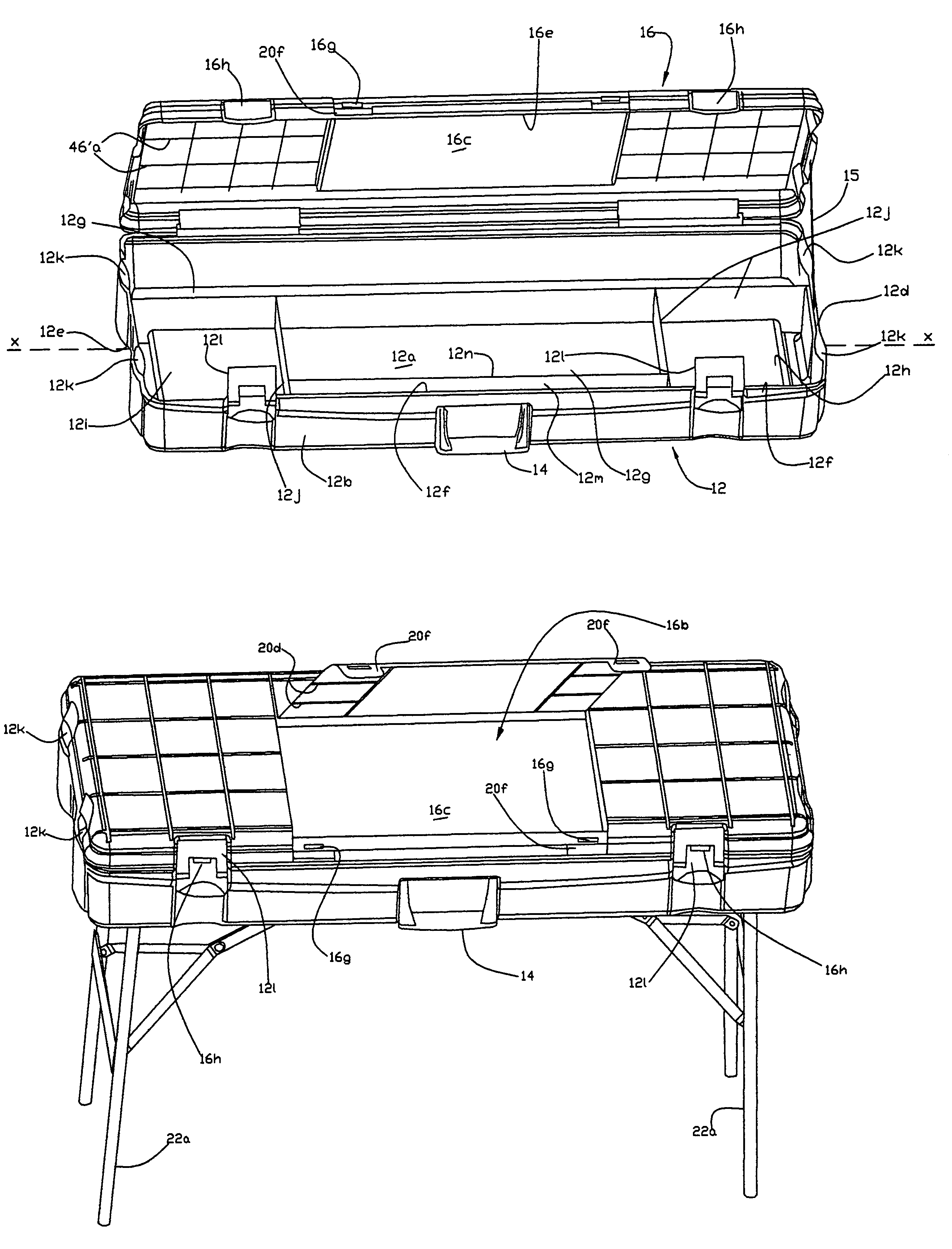 Portable gift wrapping center for storing wrapping and stationary supplies and facilitating the use thereof