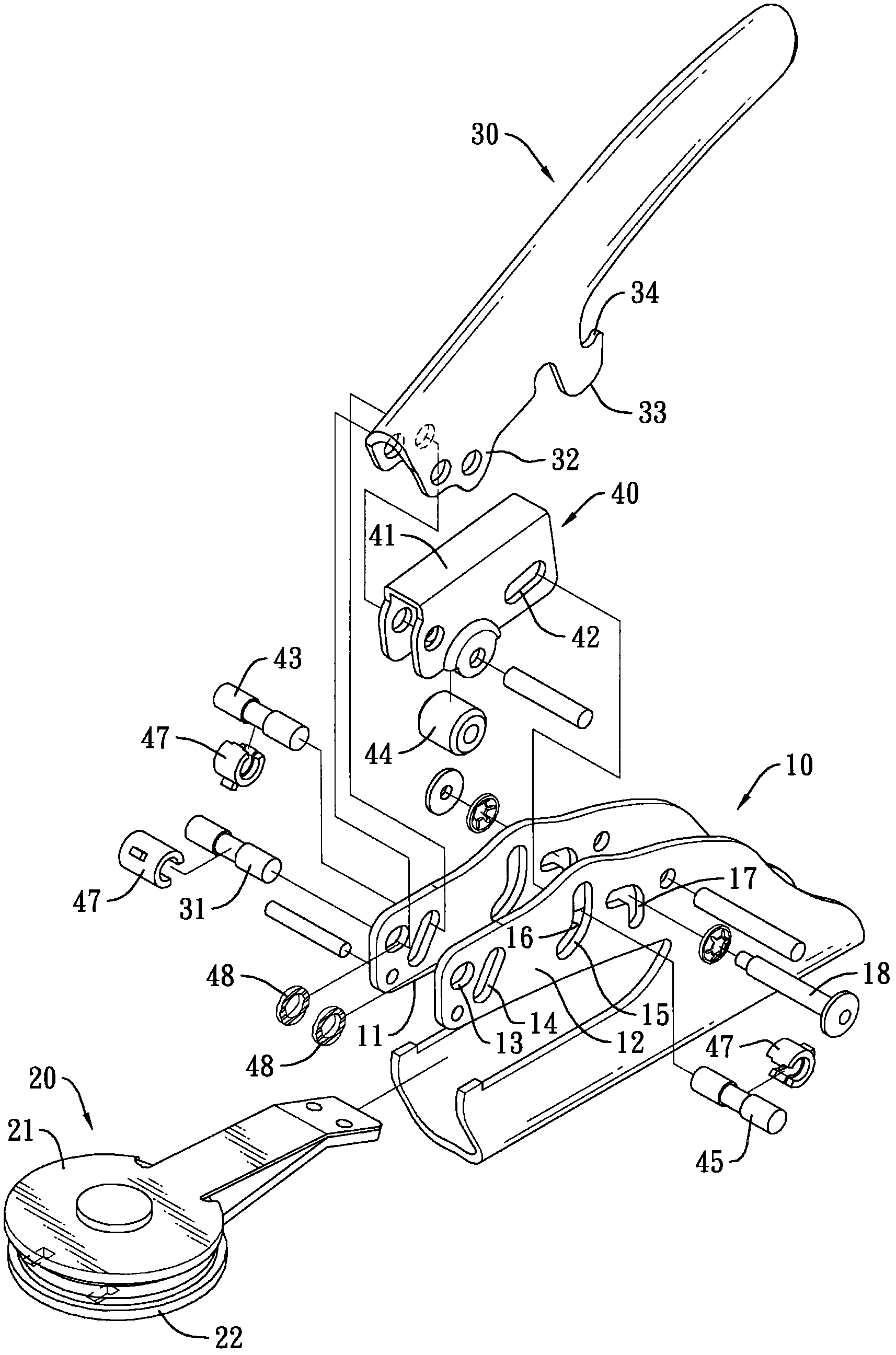 Pressing assembly of embossed stamp machine