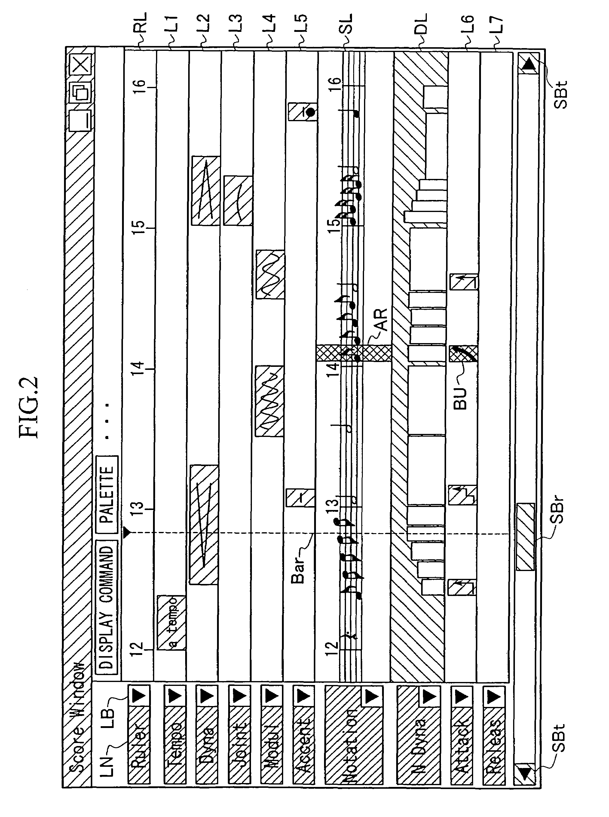 Method and apparatus for editing performance data with modification of icons of musical symbols