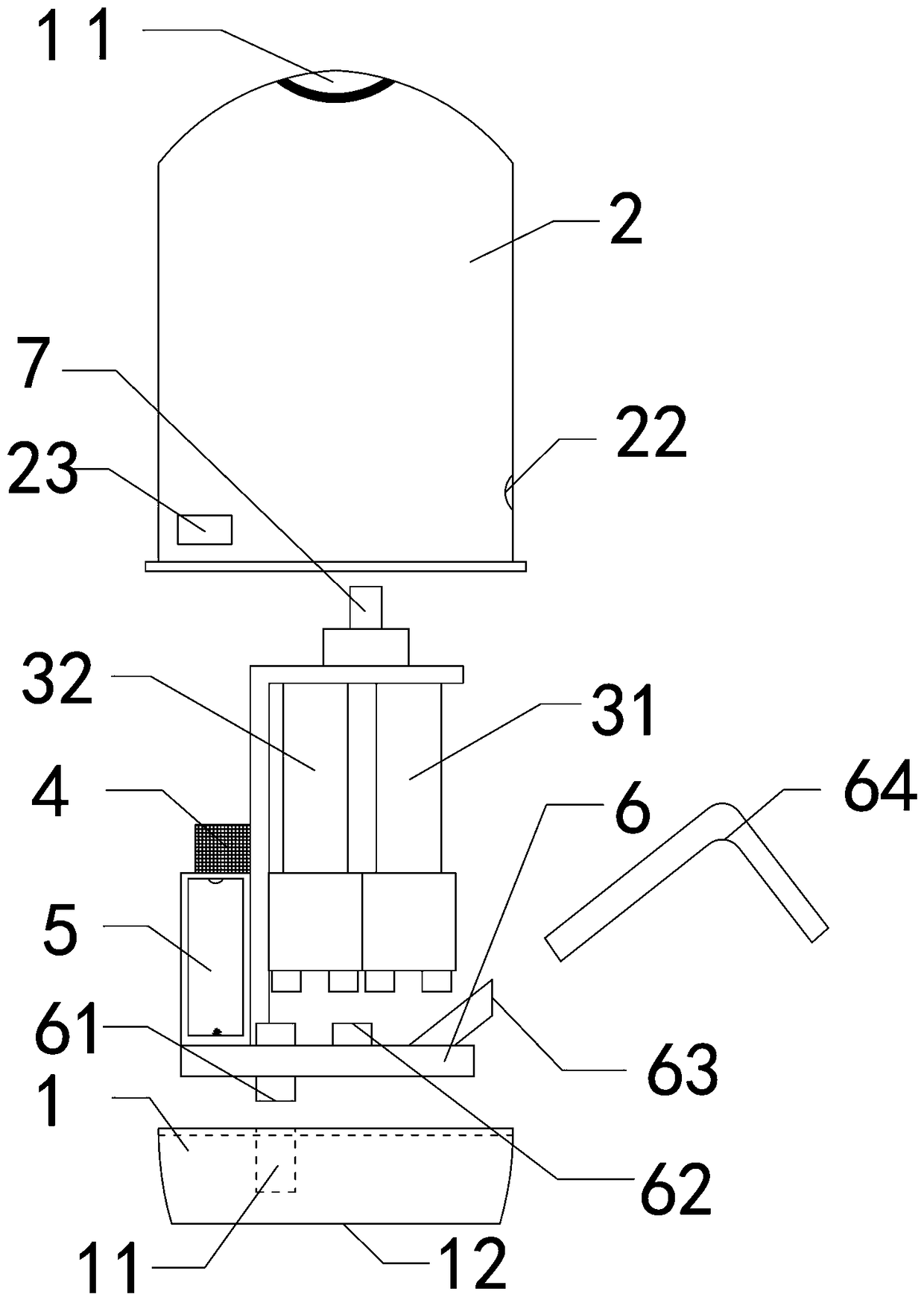 Outdoor double-pump water pumping device