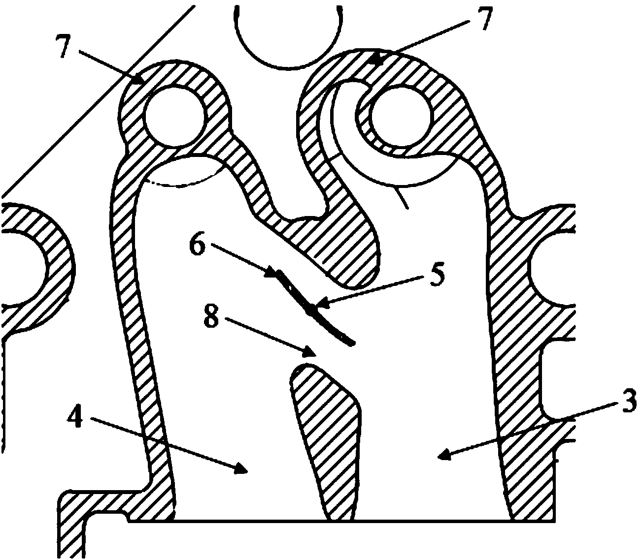 Variable-vortex air inlet passage of multi-valve engine