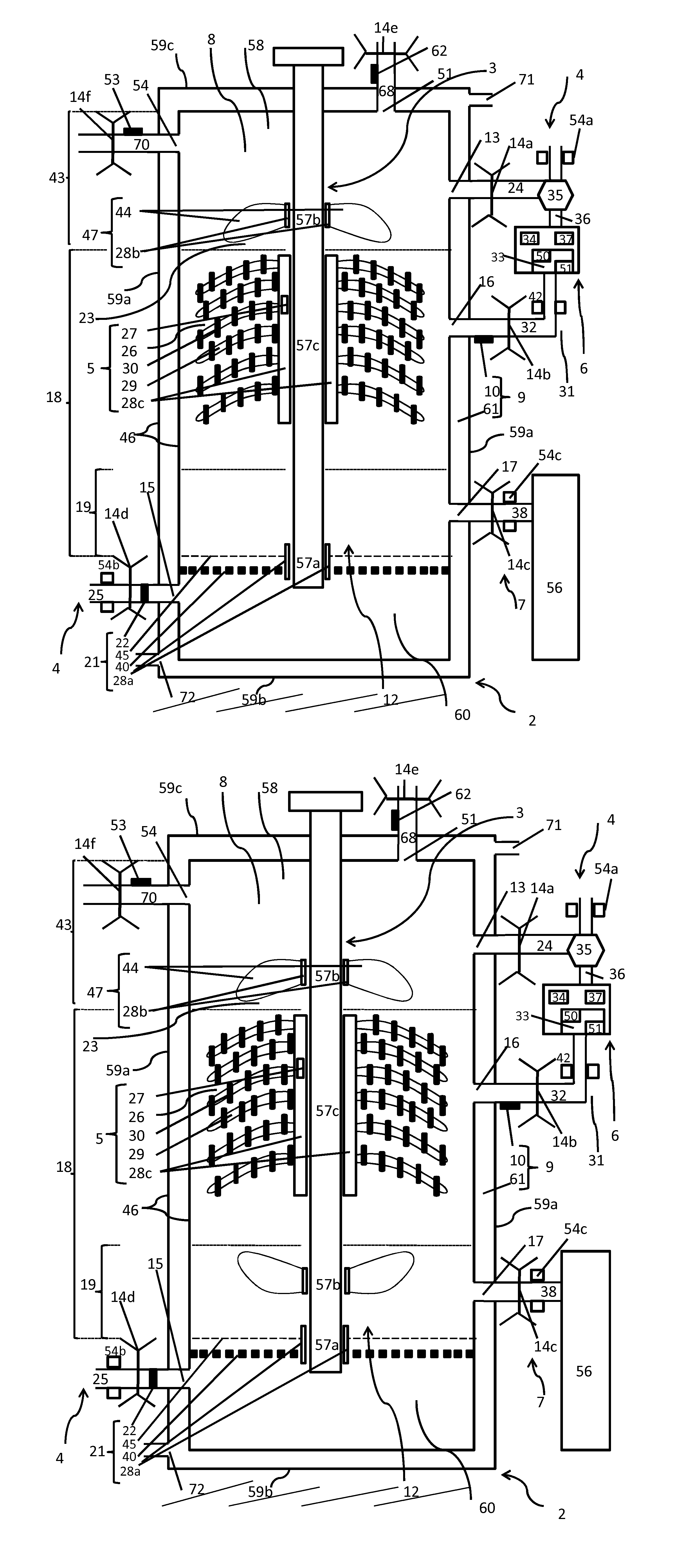 Continuous or semi-continuous flow photobioreactor and method of use