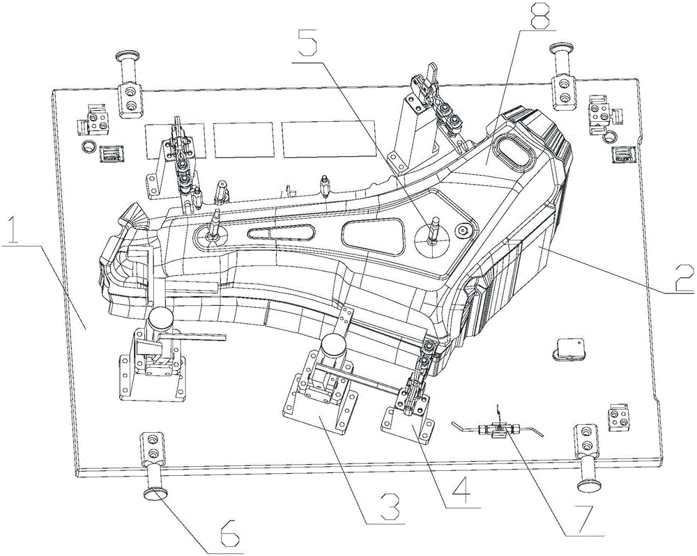 C-column corner reinforcing plate testing device for automobile