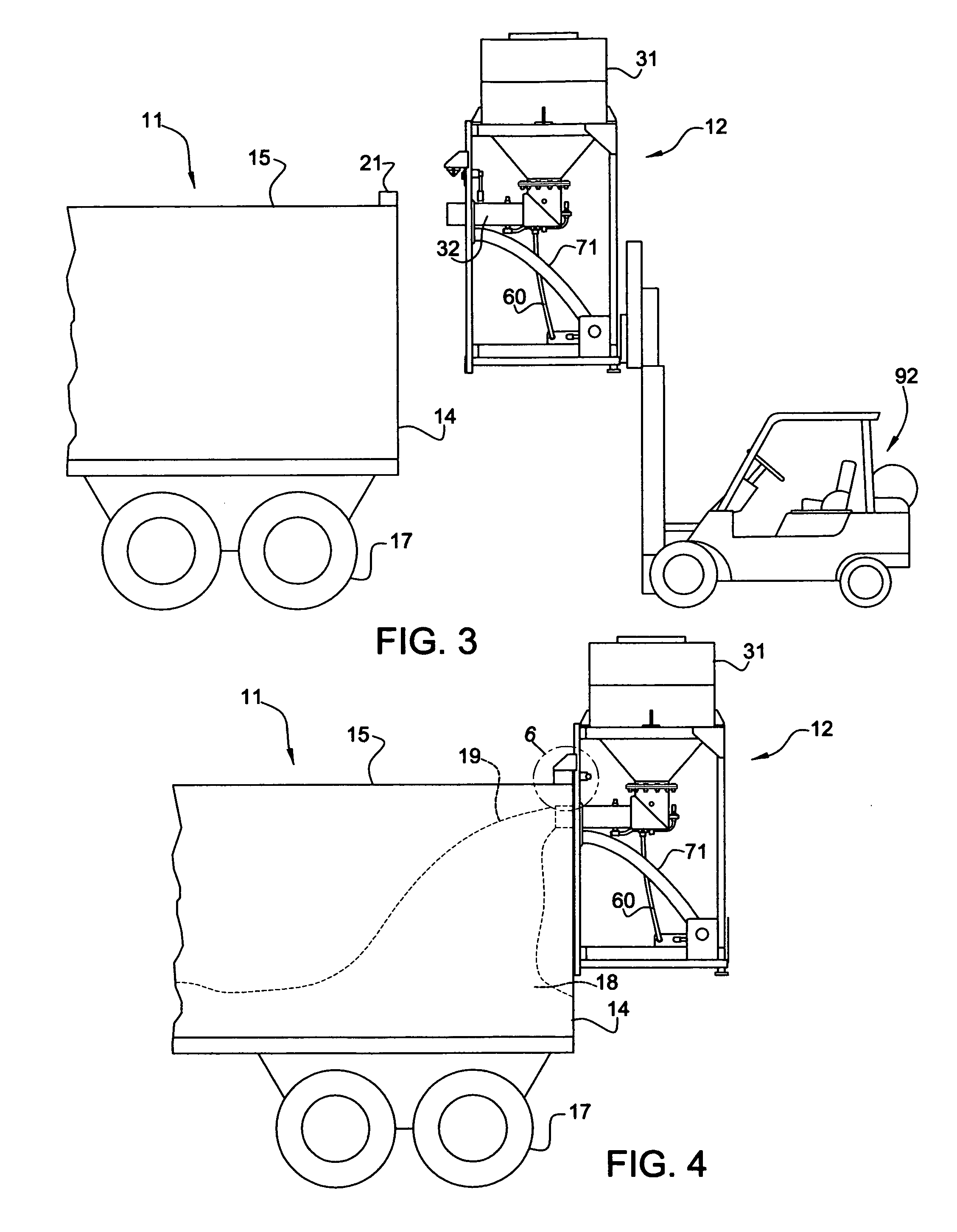 Bulk material handling system and portable loading apparatus thereof