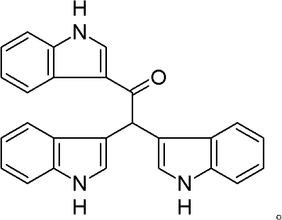 Tri-indole compound and preparation method and application thereof