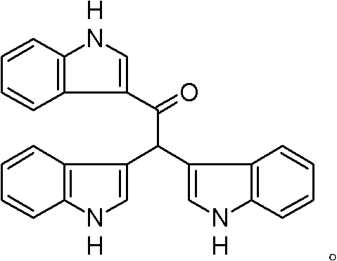 Tri-indole compound and preparation method and application thereof