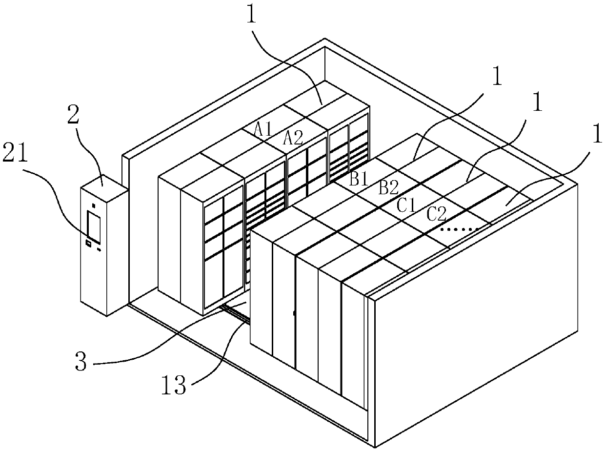 Automatic mobile express cabinet, automatic mobile express cabinet system and control method