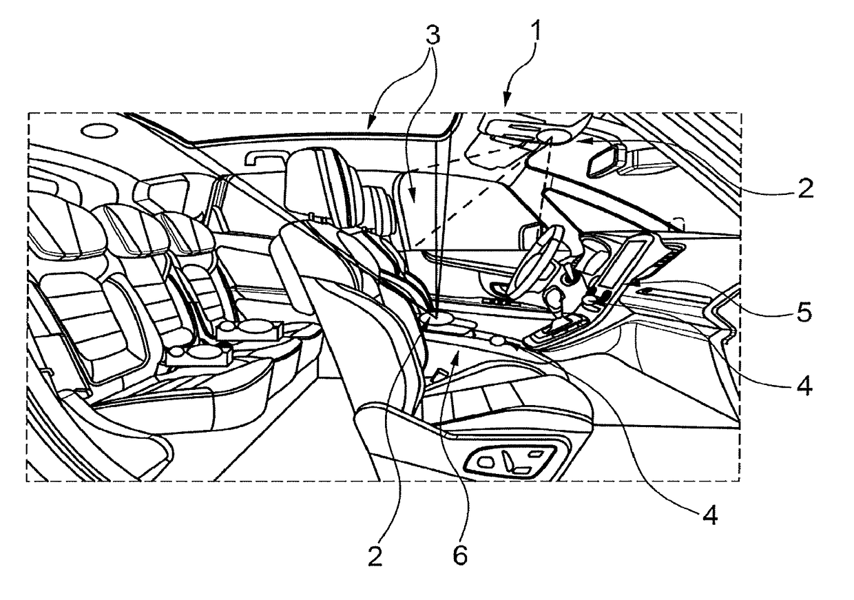 Interior lighting device for a motor vehicle