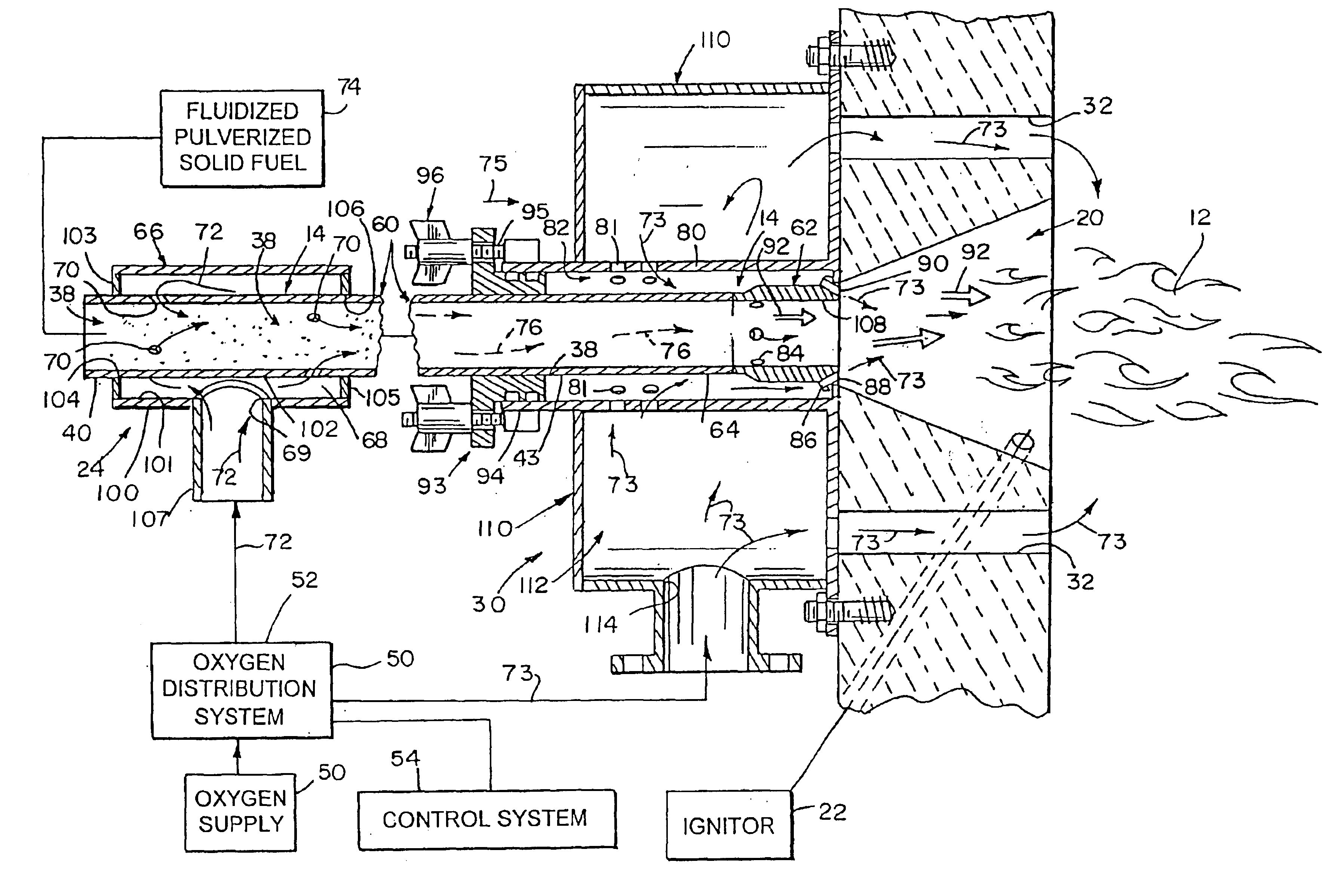 Burner with oxygen and fuel mixing apparatus