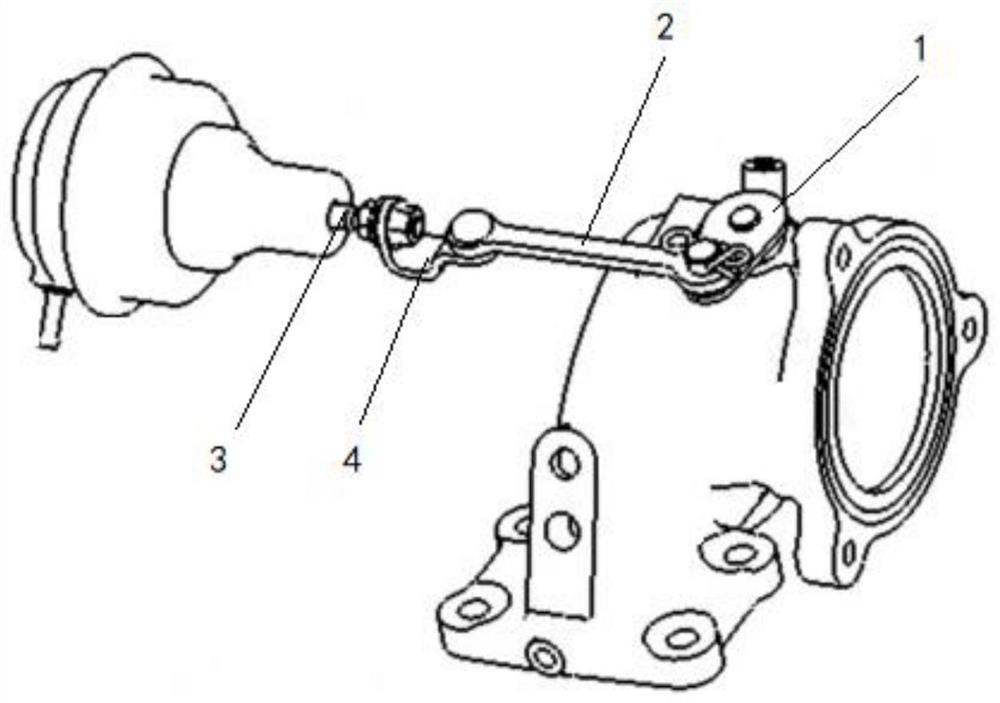 Actuator connecting mechanism, bypass supercharger and vehicle