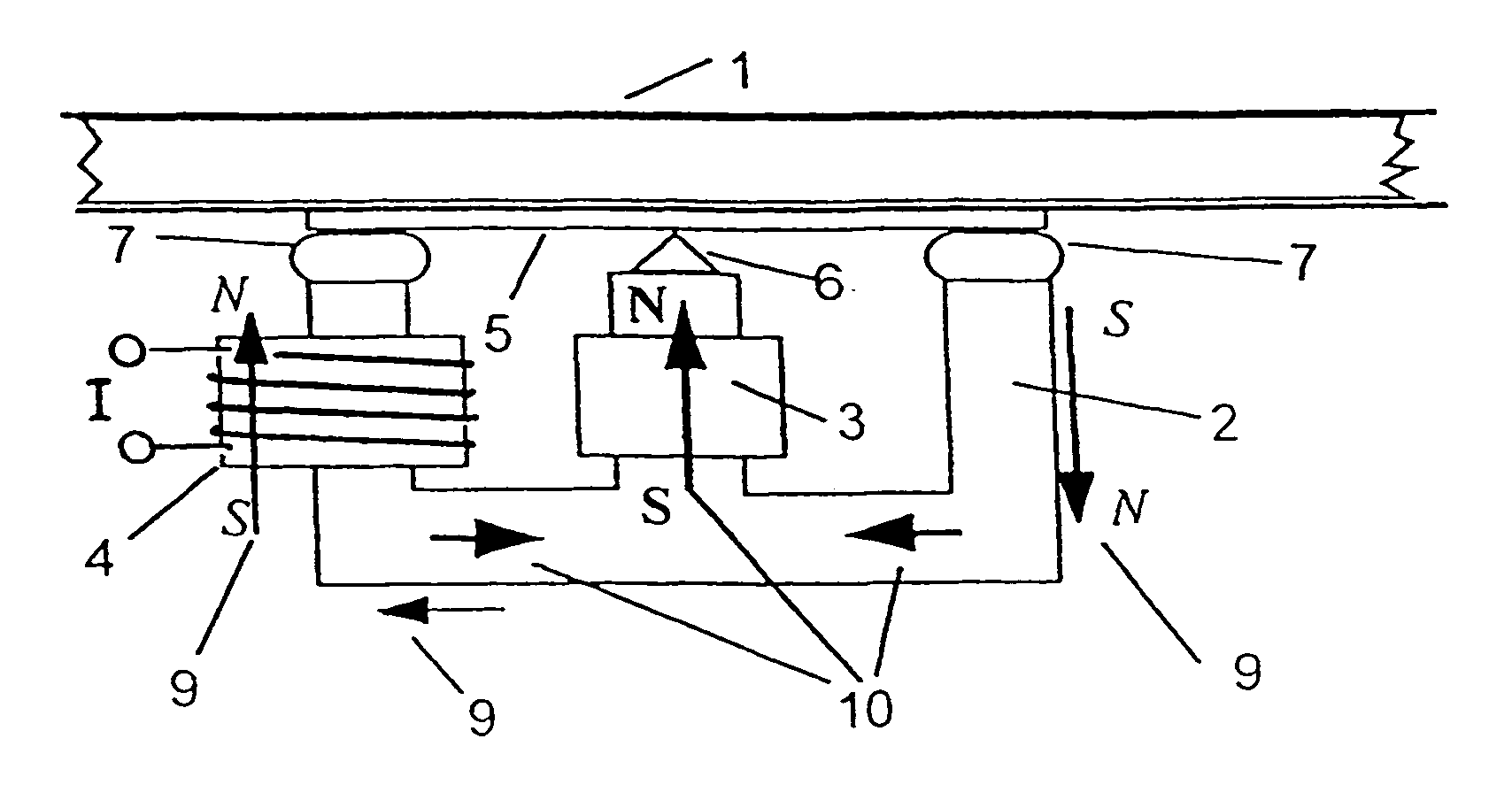 Electromagnetic driver for a planar diaphragm loudspeaker