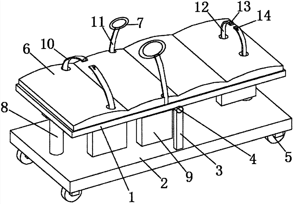 Physical-training back-lying-and-belly-in apparatus