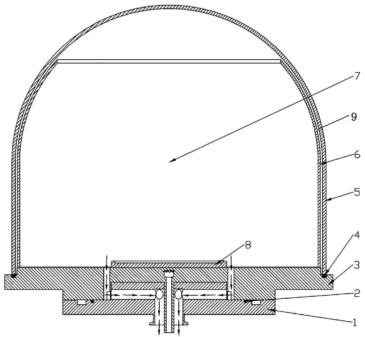 Deposition chamber for improving gas distribution and MPCVD device