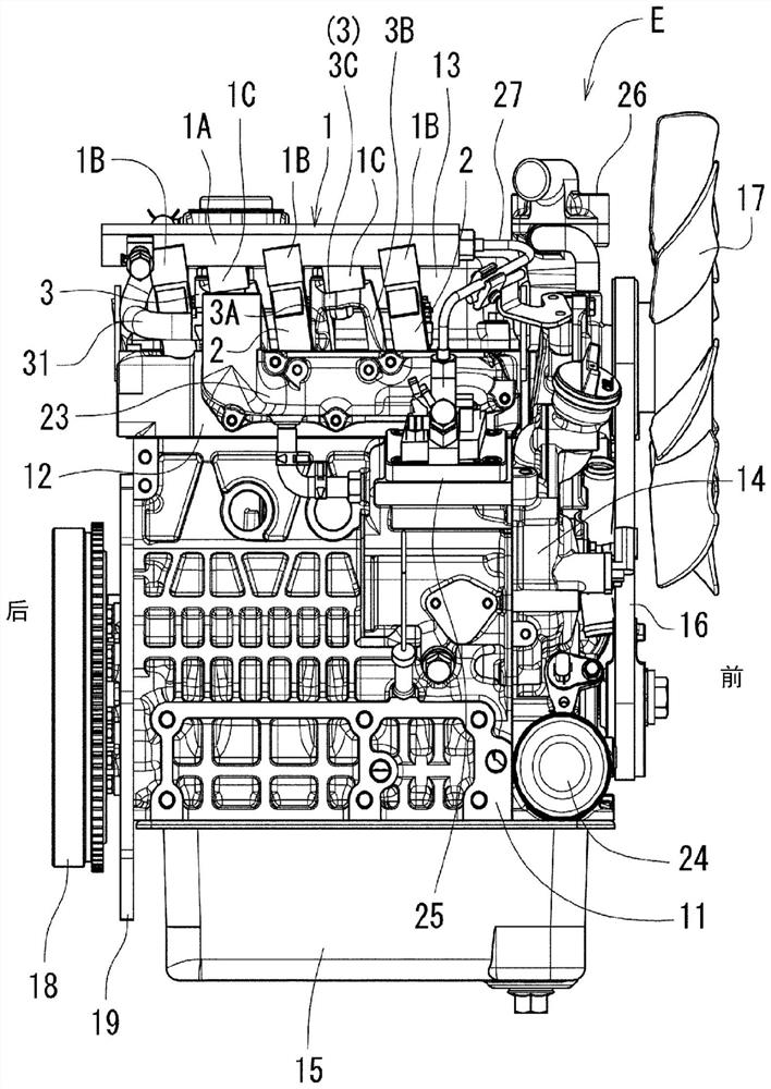 Engine cylinder cover structure