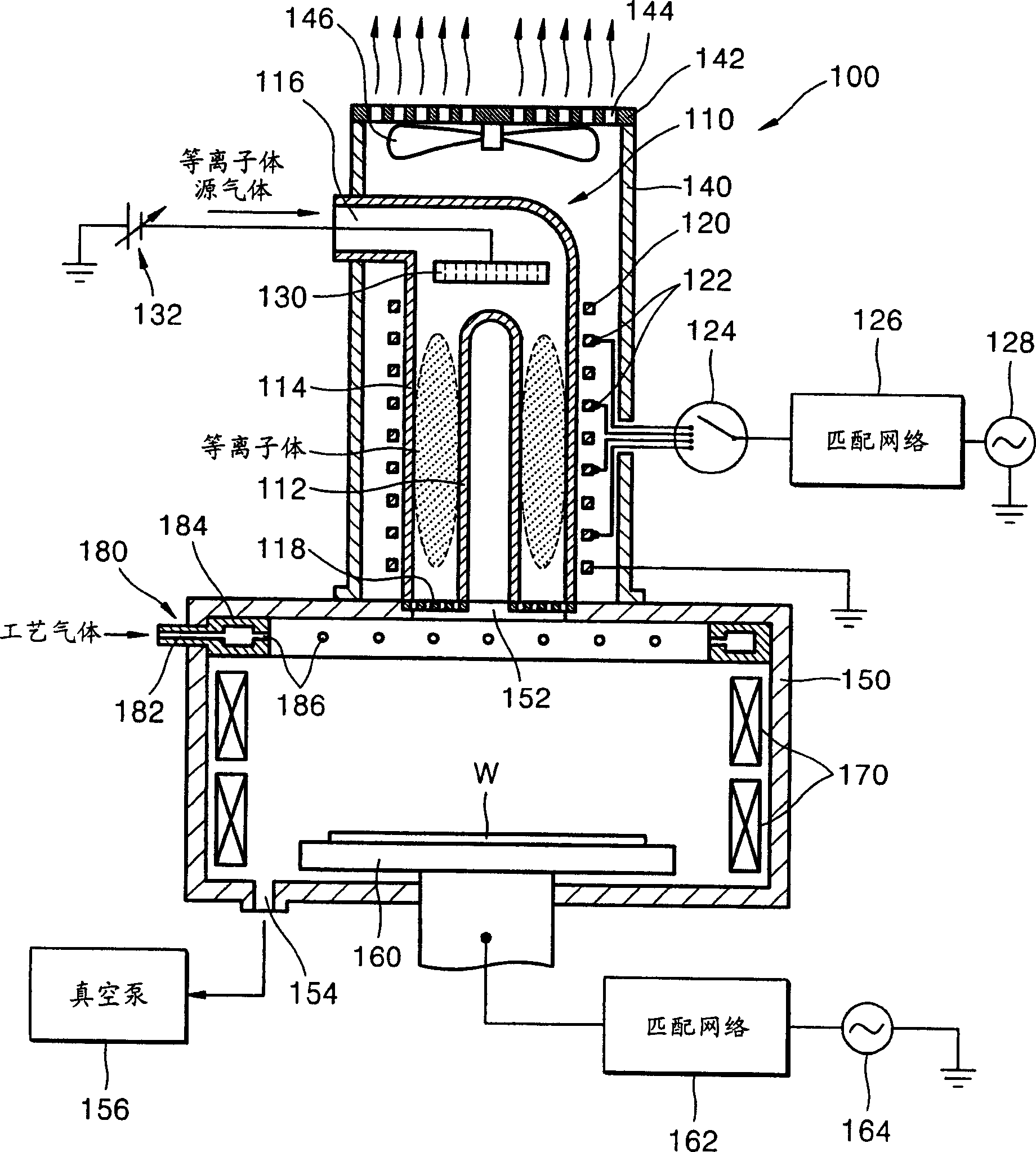 Helical resonator type plasma processing apparatus